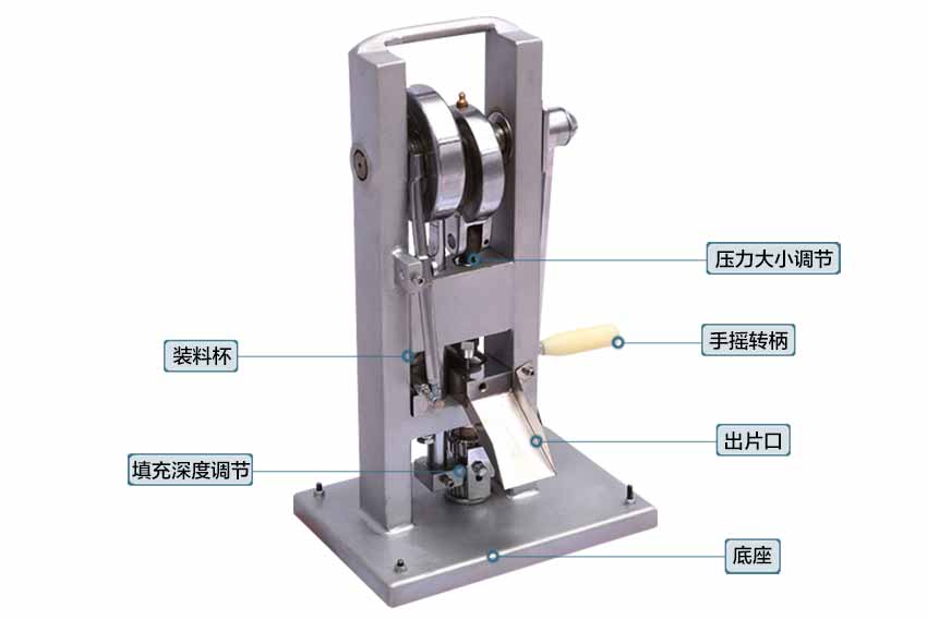 手搖單沖壓片機結構